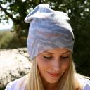 Passigatti Mütze Beanie Wollmütze mit Kaschmir Hellgrau Grau Apricot One Size