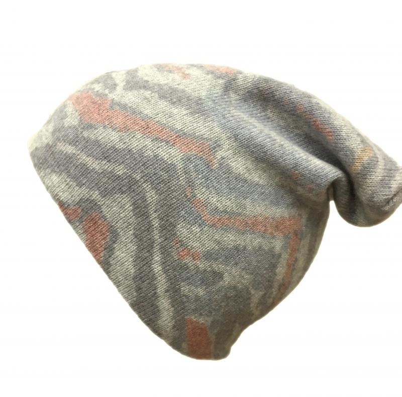 Passigatti Mütze Beanie Wollmütze mit Kaschmir Hellgrau Grau Apricot One Size