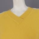 Zwillingsherz Pullover mit Kaschmir Wolle Strick Größe M gelb/senf wollweiß