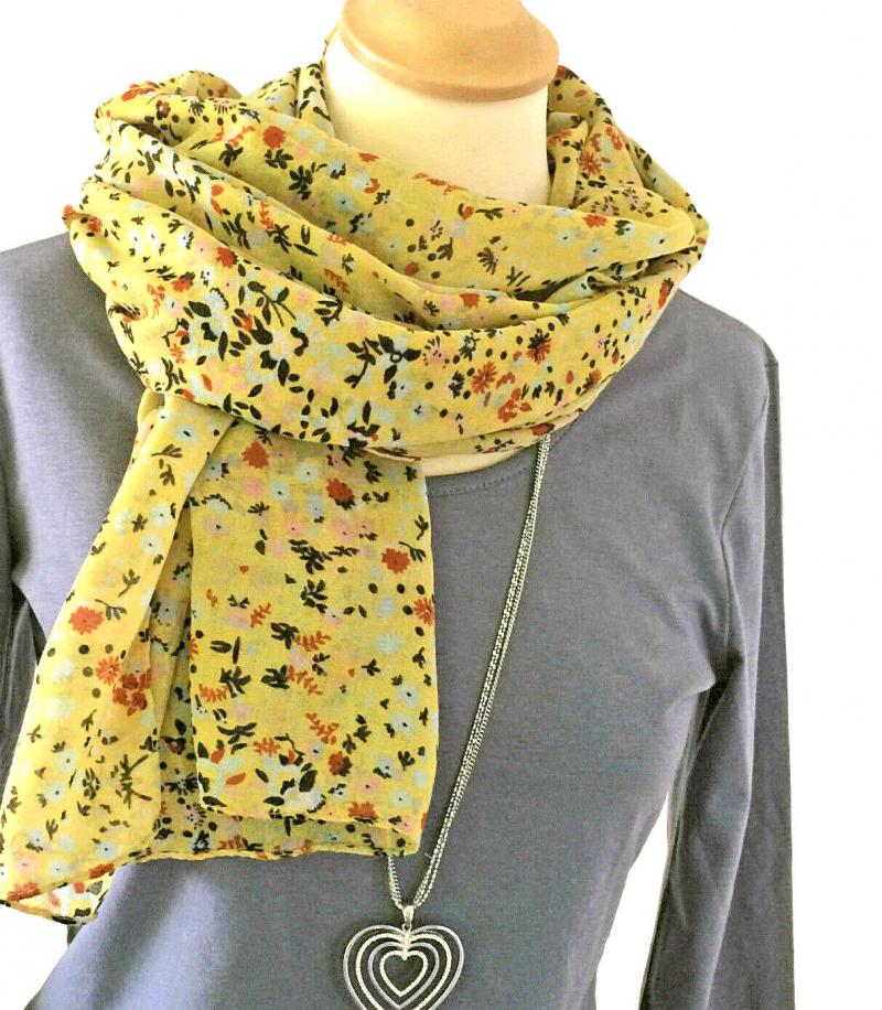 Tuch Schal Halstuch Sommer Blumen bunt