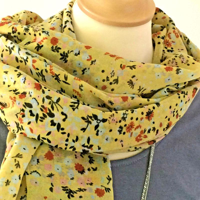 Tuch Schal Halstuch Sommer Blumen bunt