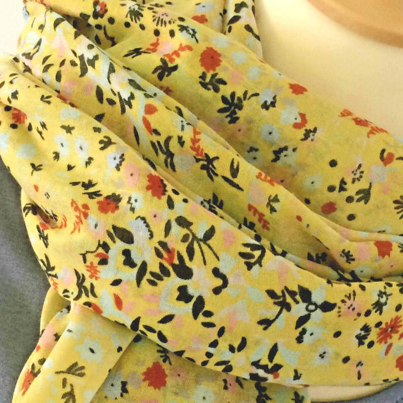 Tuch Schal Halstuch Sommer Blumen bunt