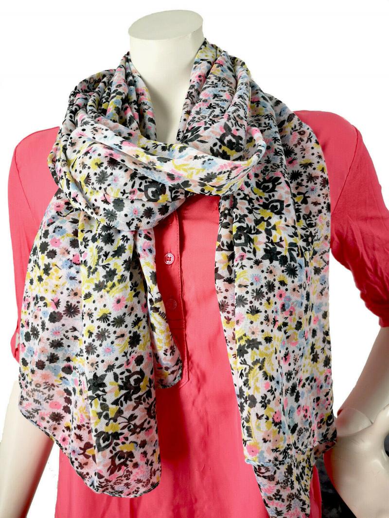 Tuch Schal Halstuch Sommer Blumen bunt