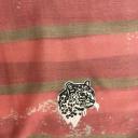 A-Zone Tuch Schal Halstuch Patch Tigerkopf Streifen rosa weiß beige grau schwarz
