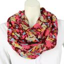 Hable & Rospy Loop Schal Phantasiemuster bunt pink gelb rot türkis