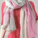 Samaya Tuch Schal Halstuch Dreifarbig Streifen hellgrau white rosa