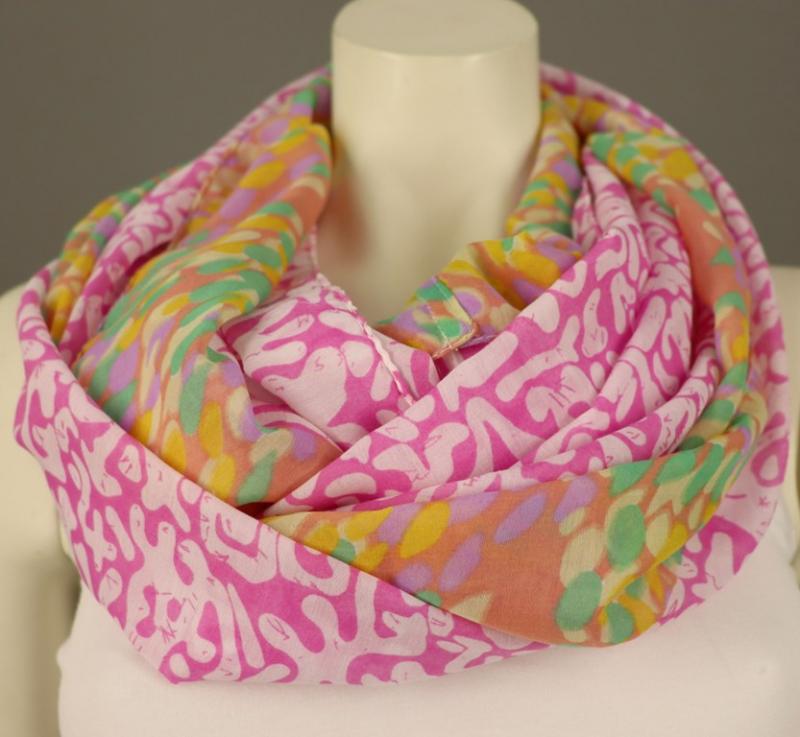 Samaya Loop Schal Rundschal Neon Phantasie Muster bunt