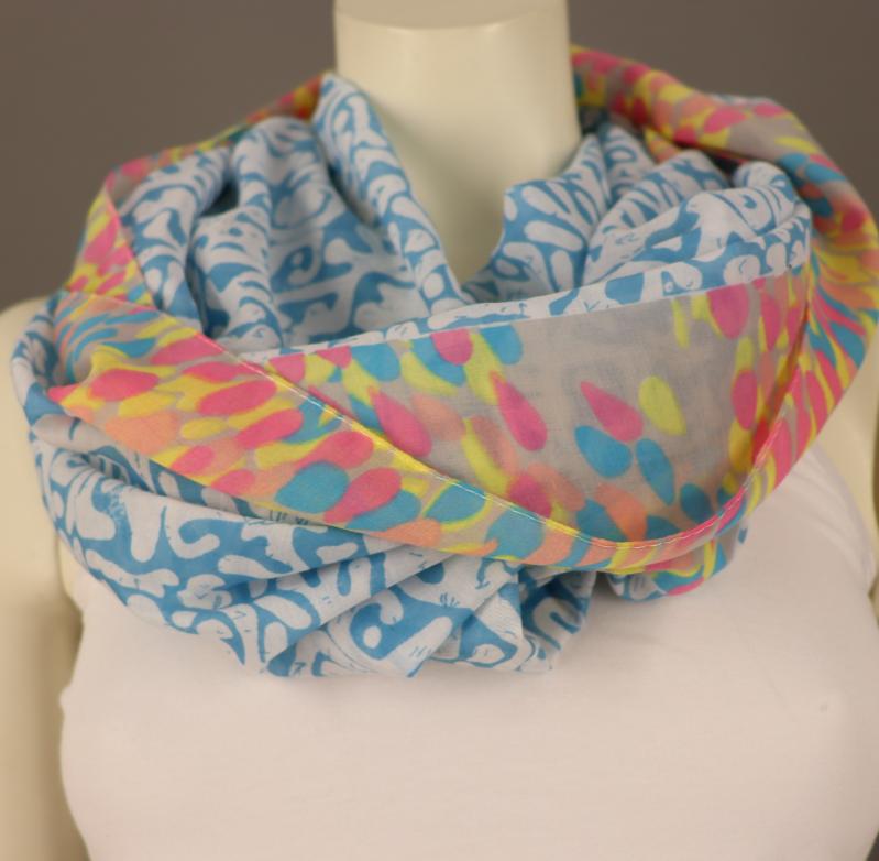 Samaya Loop Schal Rundschal Neon Phantasie Muster bunt