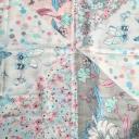 V.Milano Italy Sommertuch XXL Schal grau rosa pink bunt