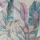 V.Milano Italy Sommertuch XXL Schal rosa pink gelb bunt