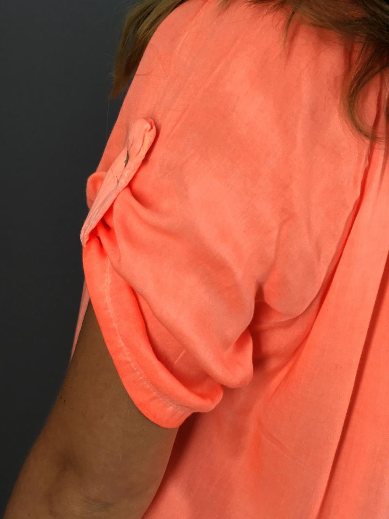 Italy Blusenshirt Shirt  leichte Batik Viskose Baumwolle Einheitsgröße pink neon orange apricot weiß
