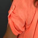 Italy Blusenshirt Shirt  leichte Batik Viskose Baumwolle Einheitsgröße pink neon orange apricot weiß