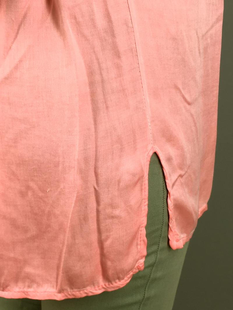 Italy Blusenshirt Shirt  leichte Batik Viskose Baumwolle Einheitsgröße pink neon orange apricot weiß