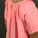 Italy Blusenshirt Shirt  leichte Batik Viskose Baumwolle Einheitsgröße pink neon orange apricot weiß