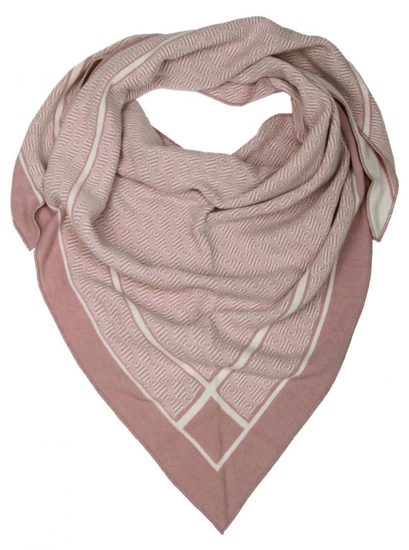 Zwillingsherz Dreieckstuch rosa weiß Labyrinth Wendetuch