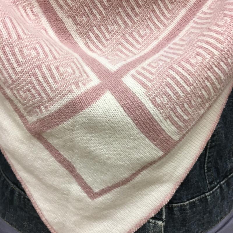 Zwillingsherz Dreieckstuch rosa weiß Labyrinth Wendetuch