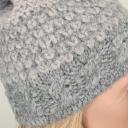 Strickmütze Pudelmütze Mütze Grautöne mit Bommel