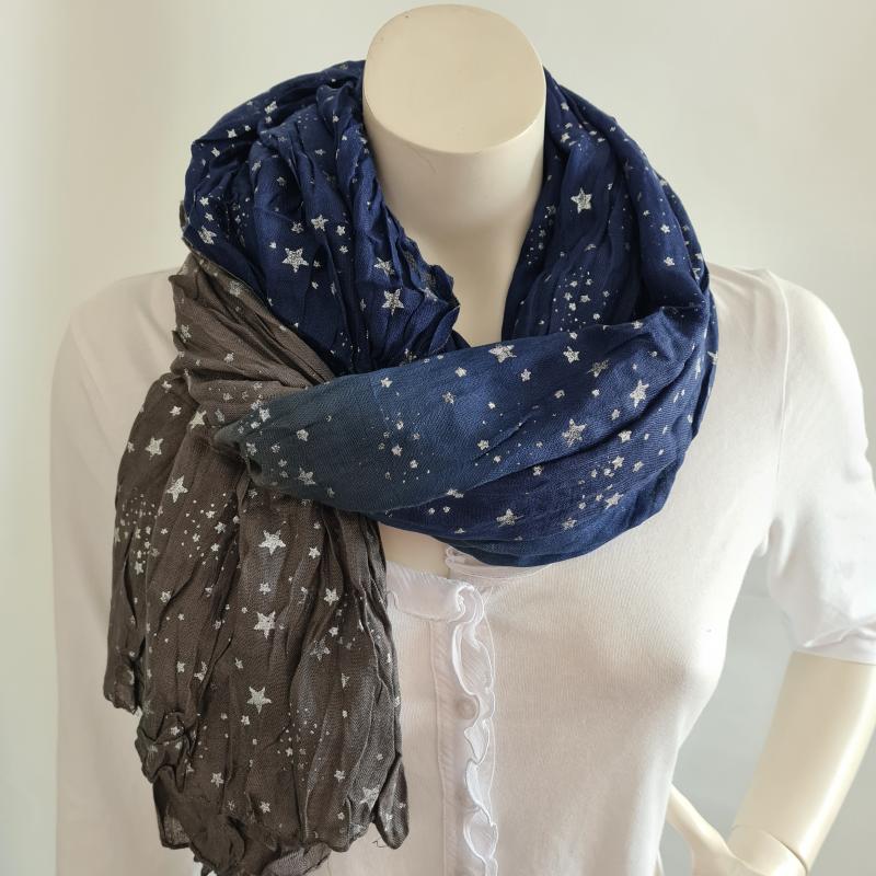 HABLE&ROSPY Tuch Schal mit Sternchen beere oder blau