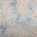 Italy Loop Schal Tuch hellblau Seide Baumwolle Blumenmuster rosé