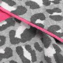 ZWILLINGSHERZ Dreieckstuch Grau Pink Leo- Sternenmuster mit Baumwolle