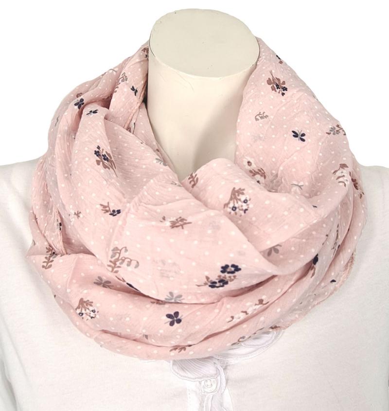 Italy Tuch rosa aus Seide und Baumwolle mit Blumenmuster B-Ware