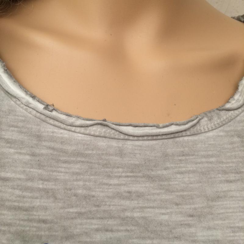Kurt Kölln Shirt hellgrau ¾ -Arm mit Pailletten Herz groß