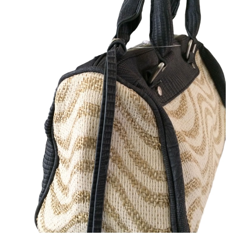 Tasche Henkeltasche goldbeige anthrazit