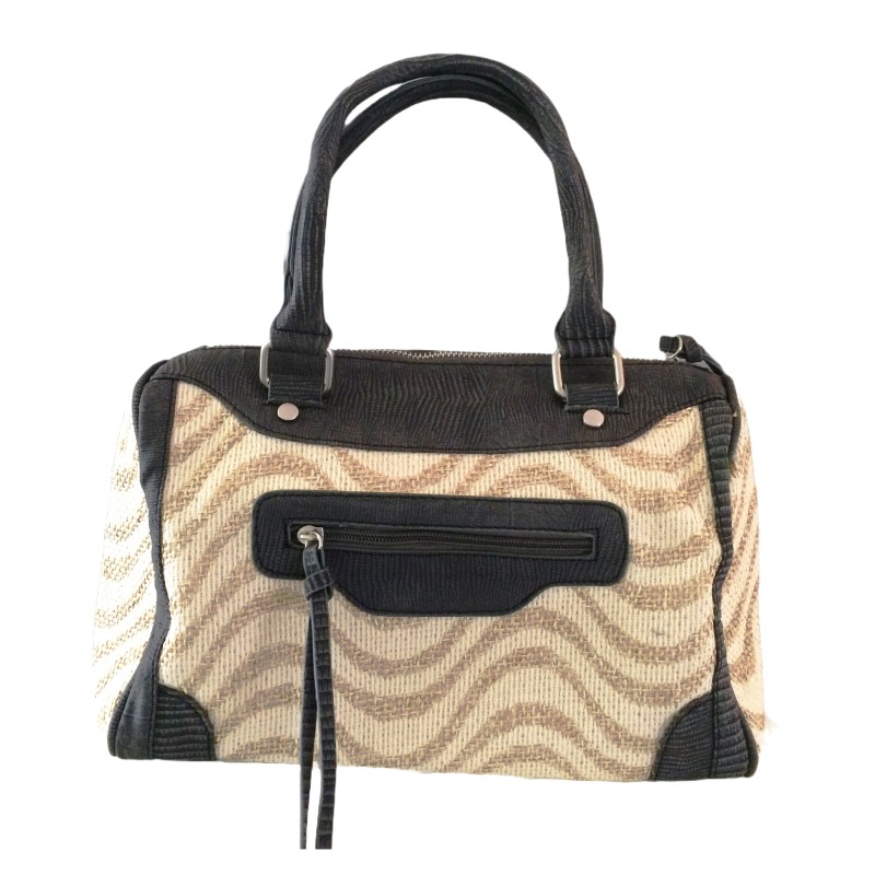 Tasche Henkeltasche goldbeige anthrazit