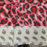 SAMAYA Tuch Viereckschal Dreieckstuch Leo-Paisleymuster rot beige