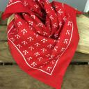 Halstuch Nickituch Bandana Vierecktuch maritimes Tuch  Anker rot weiß 100%  Baumwolle