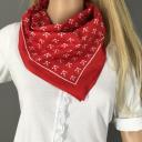 Halstuch Nickituch Bandana Vierecktuch maritimes Tuch  Anker rot weiß 100%  Baumwolle