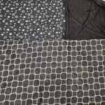 SAMAYA Dreieckstuch Tuch "Patchwork" schwarz wollweiß