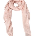 Italy Tuch Schal Loop rosa kleine Punkte Seide Baumwolle