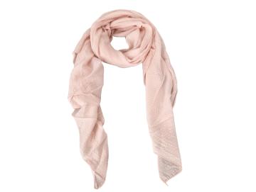 Italy Tuch Schal Loop rosa kleine Punkte Seide Baumwolle