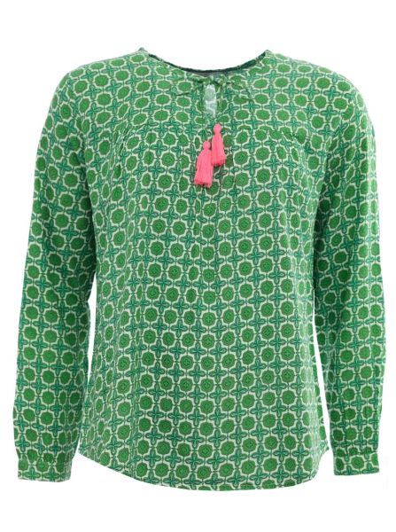Zwillingsherz Bluse Blusenshirt "Yumi" pink oder grün Viskose