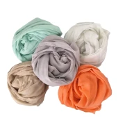 V.Milano Tuch Schal Unifarben Mint Beige Grau Weiß oder Orange Viskose