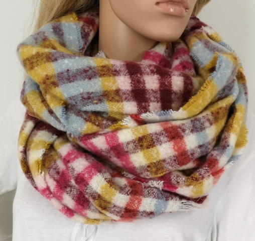 A-Zone Winterschal bunte Farben  und Karomuster