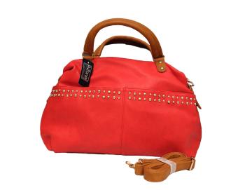 A-Zone große Tasche rot braun mit Nieten