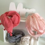 Dreieckstuch Sommertuch leichte Qualität rosa weiß oder koralle Baumwolle Vieskose