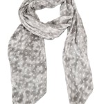 Italy Tuch Schal Loop beige oder hellgrau changiert PunkteSeide Baumwolle