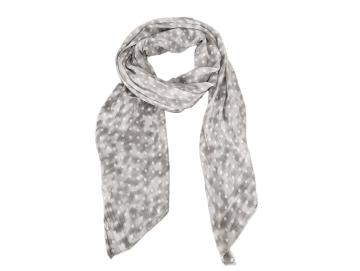 Italy Tuch Schal Loop beige oder hellgrau changiert PunkteSeide Baumwolle