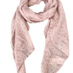Italy Tuch Schal Loop rosa Sterne Seide Baumwolle
