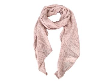 Italy Tuch Schal Loop rosa Sterne Seide Baumwolle
