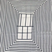 Tuch Schal schwarz weiß mit grafischen Elementen