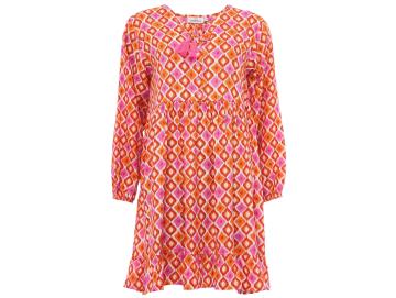 Zwillingsherz Kleid "Dominique" Pink Orange Viskose