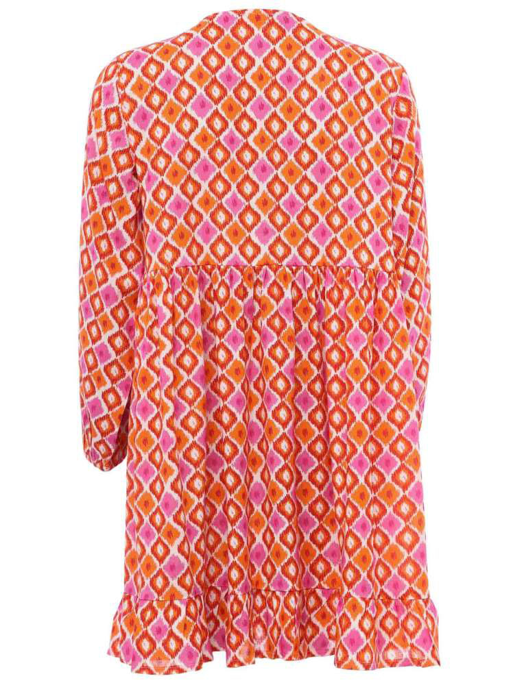 Zwillingsherz Kleid "Dominique" Pink Orange Viskose