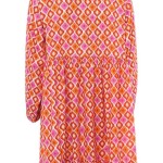 Zwillingsherz Kleid "Dominique" Pink Orange Viskose