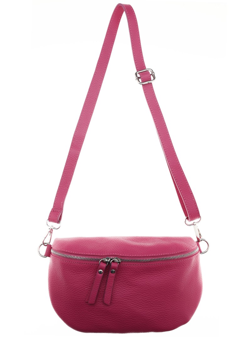Zwillingsherz Tasche XXL Crossbody Bag Ledertasche "Edda" pink