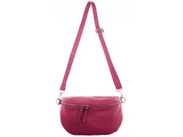 Zwillingsherz Tasche XXL Crossbody Bag Ledertasche "Edda" pink