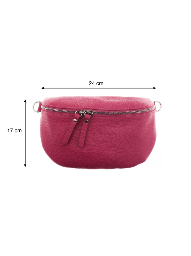 Zwillingsherz Tasche XXL Crossbody Bag Ledertasche "Edda" pink